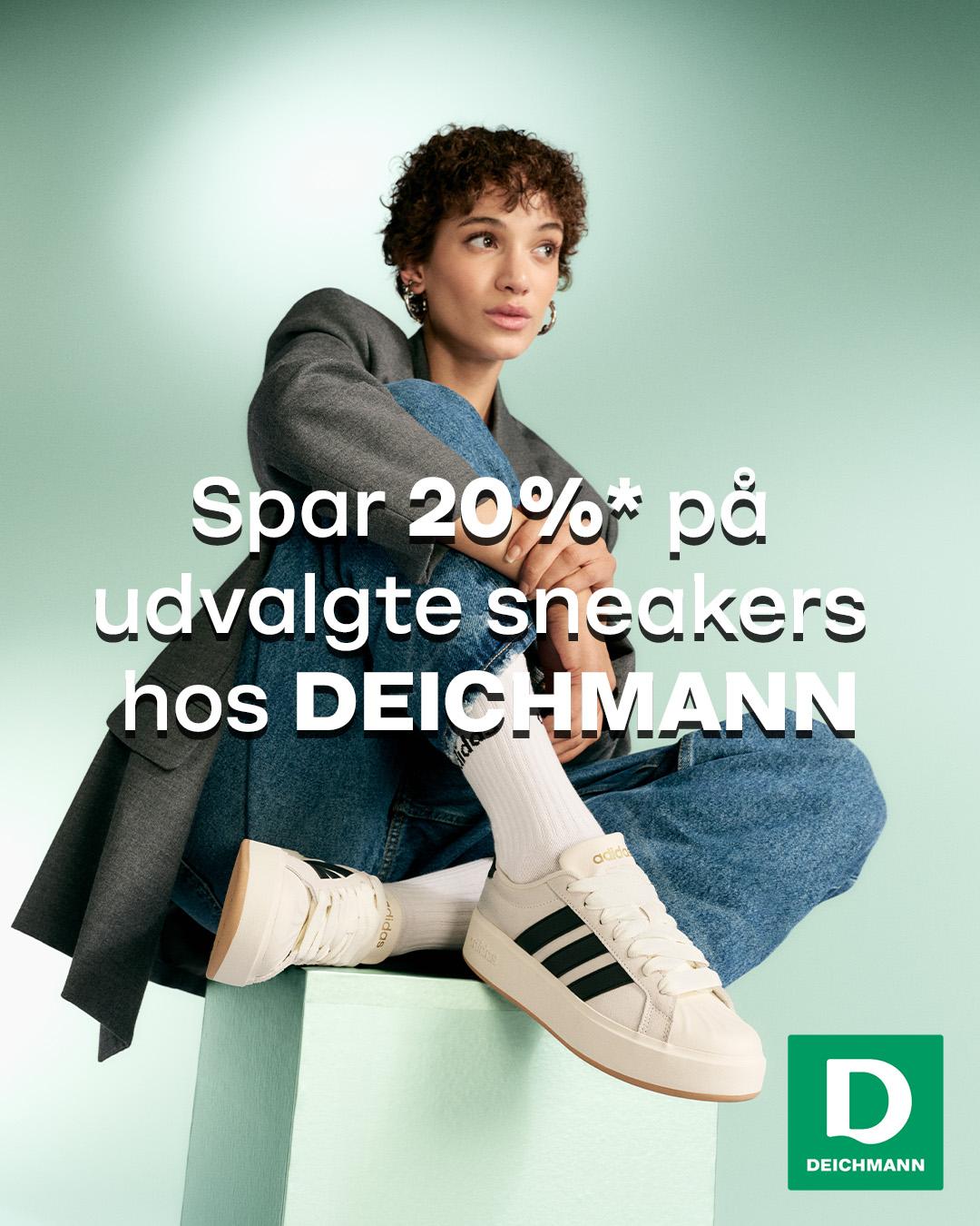 20&percnt; rabat p&aring; udvalgte sneakers&excl;