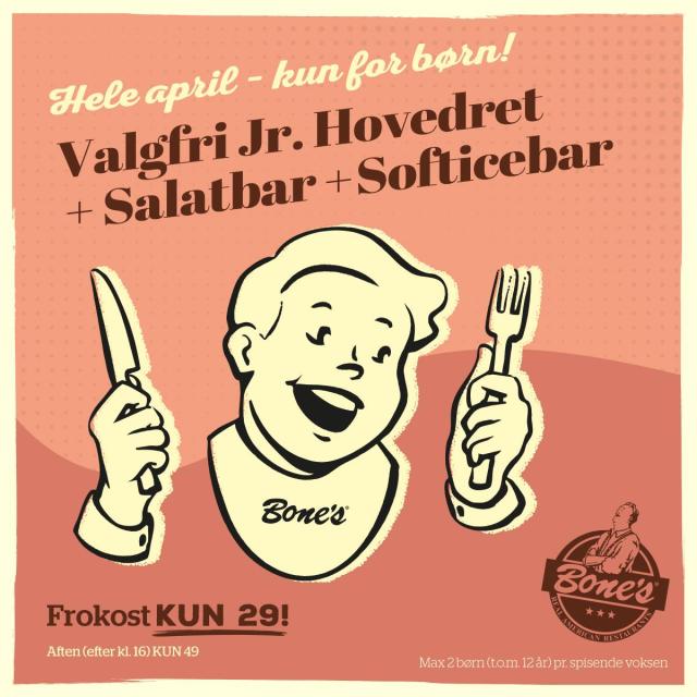 Børn spiser billigere i april + fri softice🍦