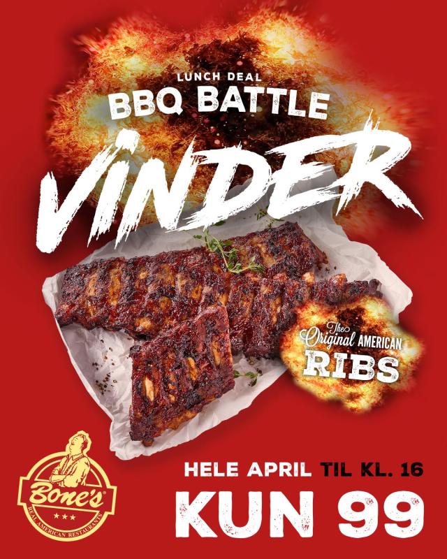 Small spareribs KUN 99 kr. indtil kl. 16 i april 🔥