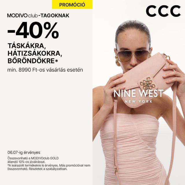 -40%-os táska promóció a CCC-be