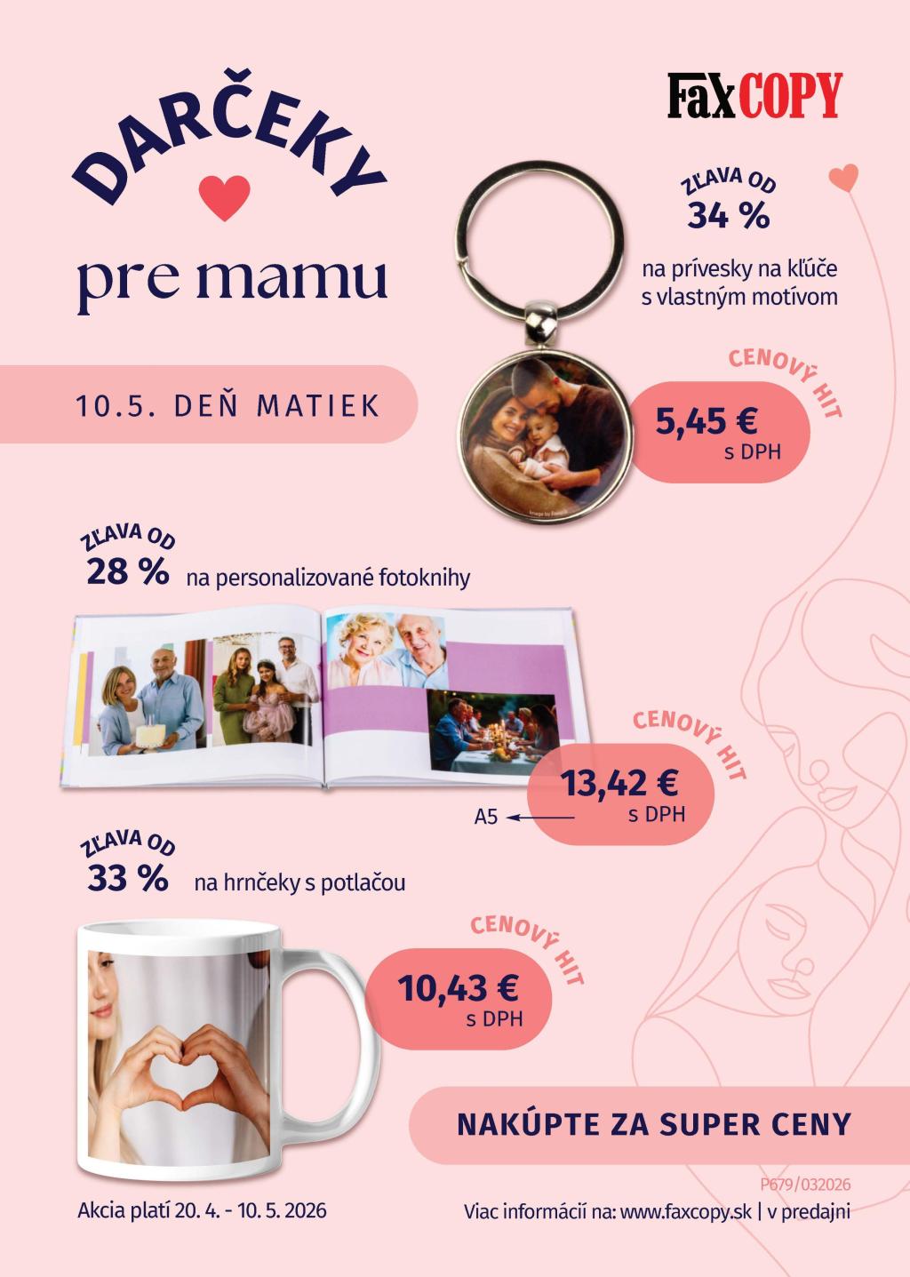 Deň matiek 10. 5. - zľava na vybrané fotodarčeky