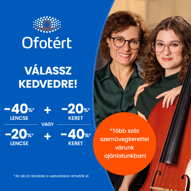 -40% lencsére és -20% keretre, vagy fordítva
