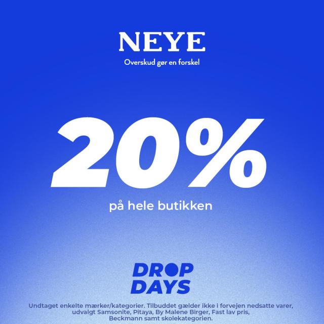 Spar 20% på hele butikken