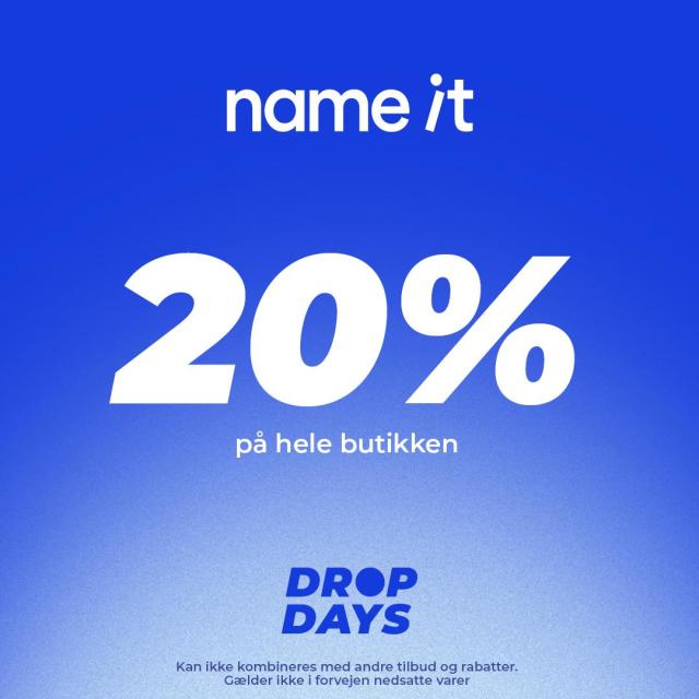 Spar 20% på hele butikken