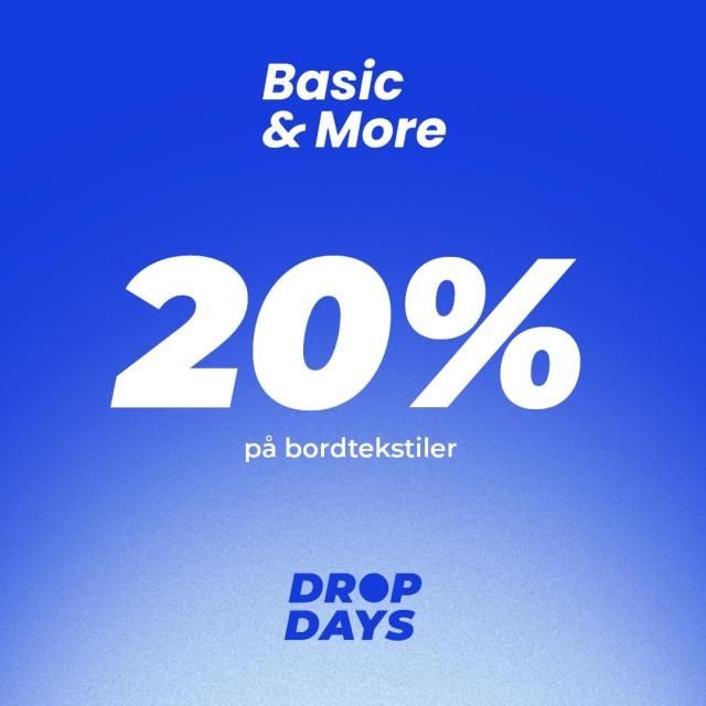 Spar 20% på bordtekstiler