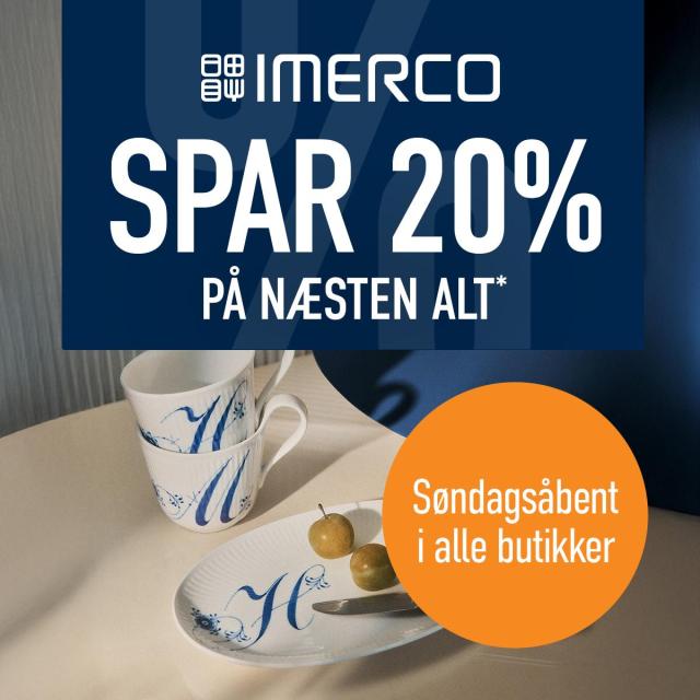 Spar 20% på næsten alt* 🤩