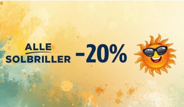 Spar 20% på alle solbriller hos Thiele 😎 ☀️