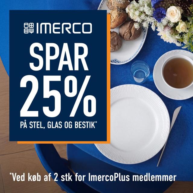 SPAR 25% på stel, glas og bestik ved køb af 2 stk.*
