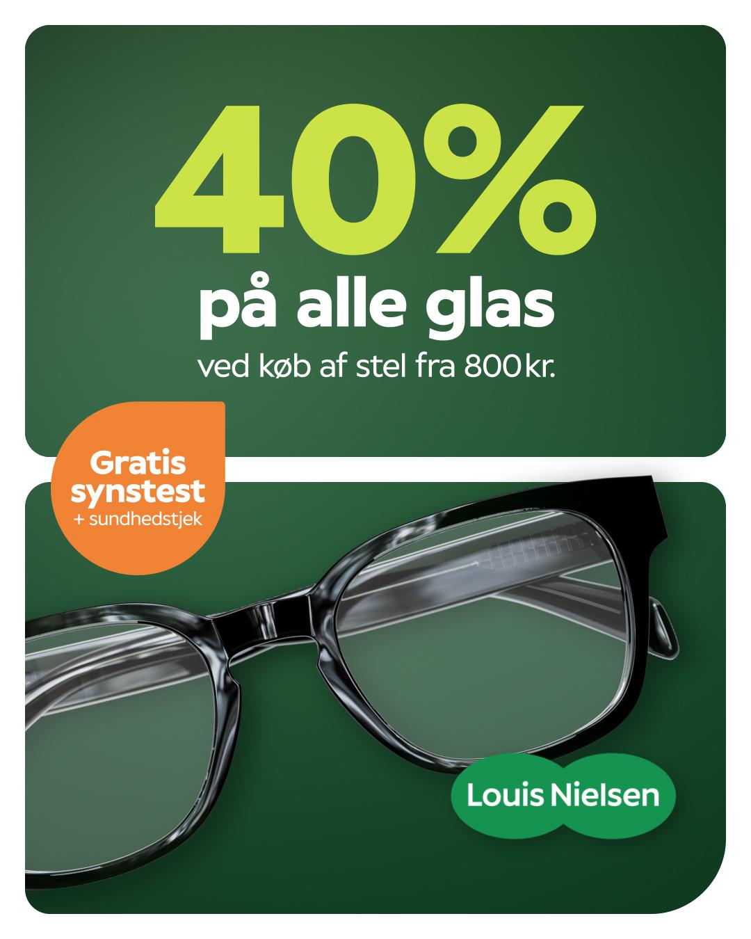 F&aring; 40&percnt; p&aring; alle glas ved k&oslash;b af stel fra 800 kr&period;