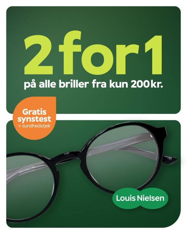 Få 2for1, når du køber briller fra kun 200 kr.