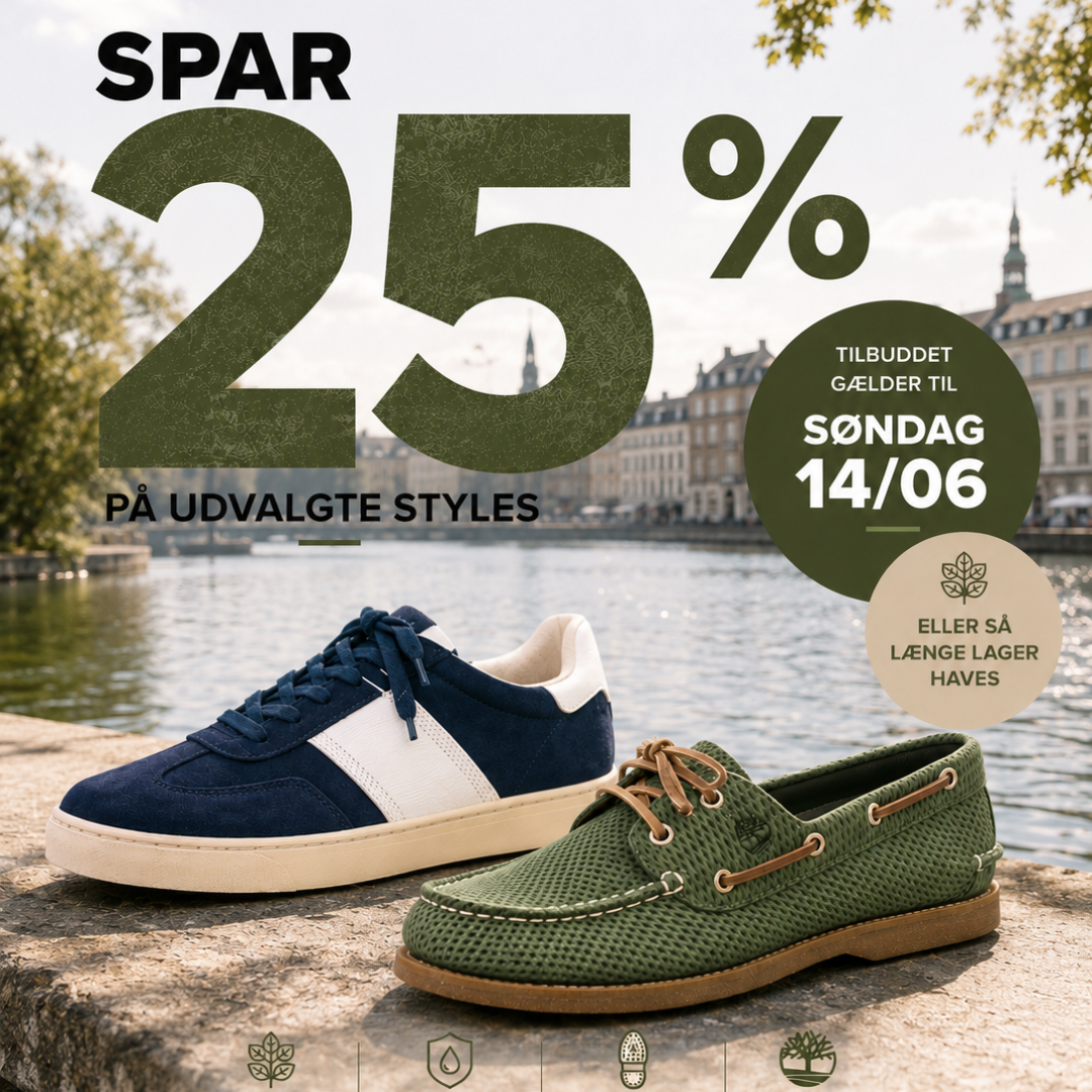 Spar 25% på udvalgte Timberland styles 🌿