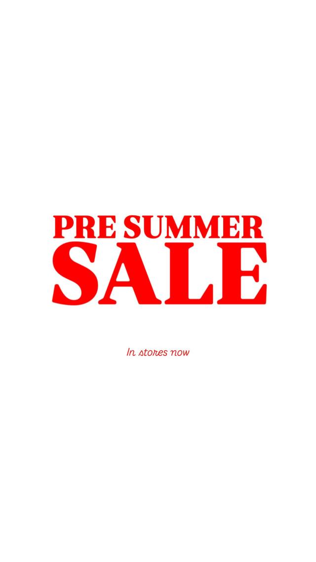 PRE SUMMER SALE