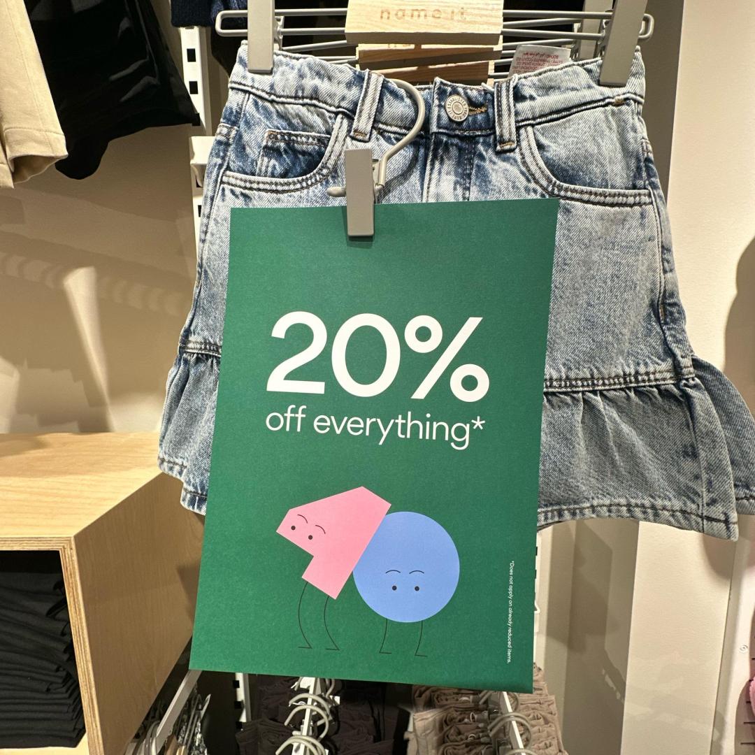 20% PÅ HELE BUTIKKEN