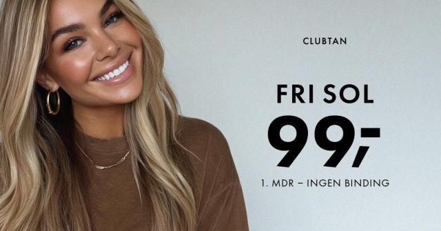 FRI SOL på abonnement 99,-/1. md.*