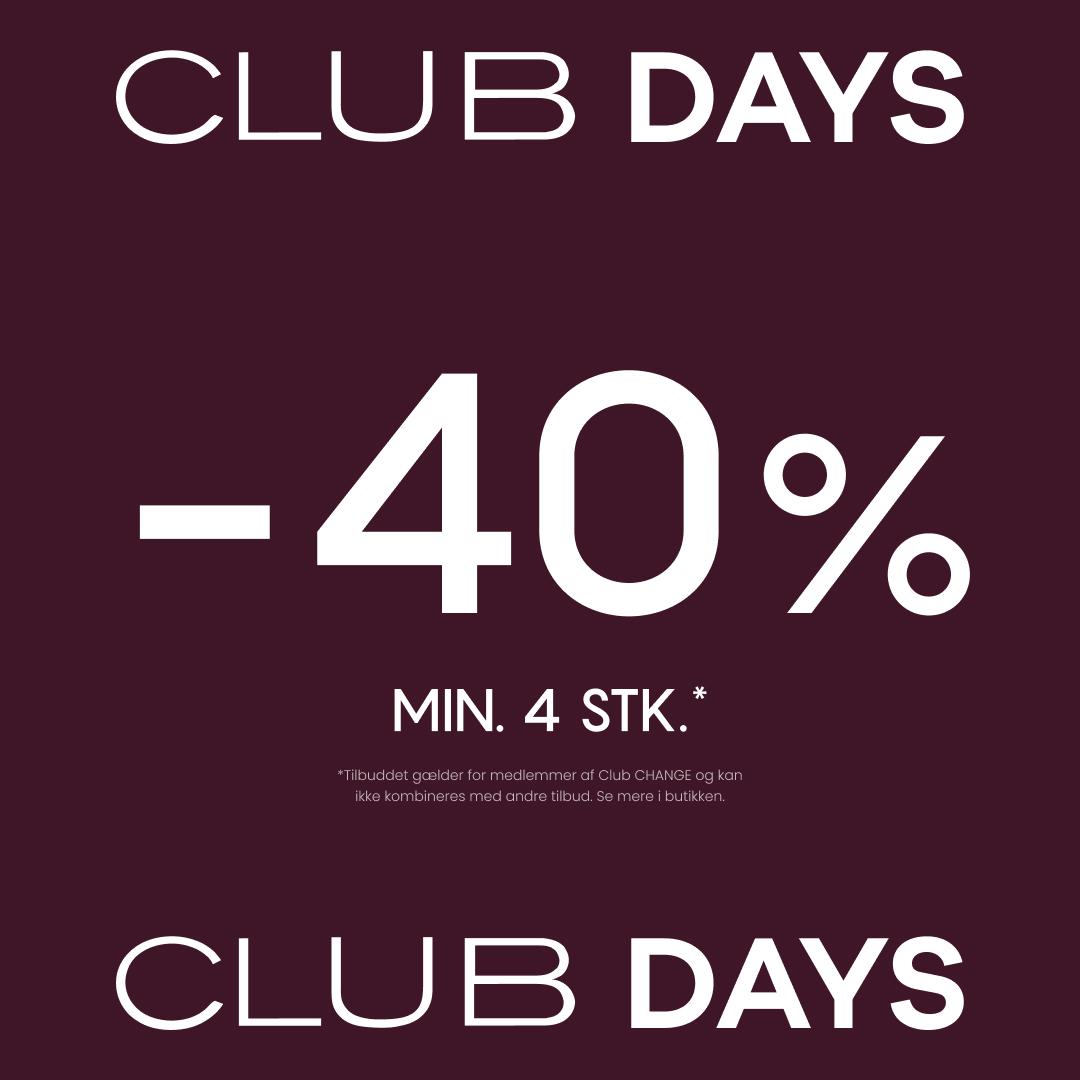 Club Days &&num;8211&semi; Spar 40&percnt;