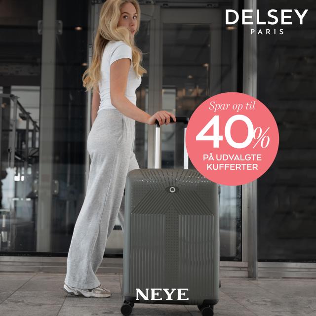 Spar op til 40% på udvalgte kufferter i NEYE 🧳