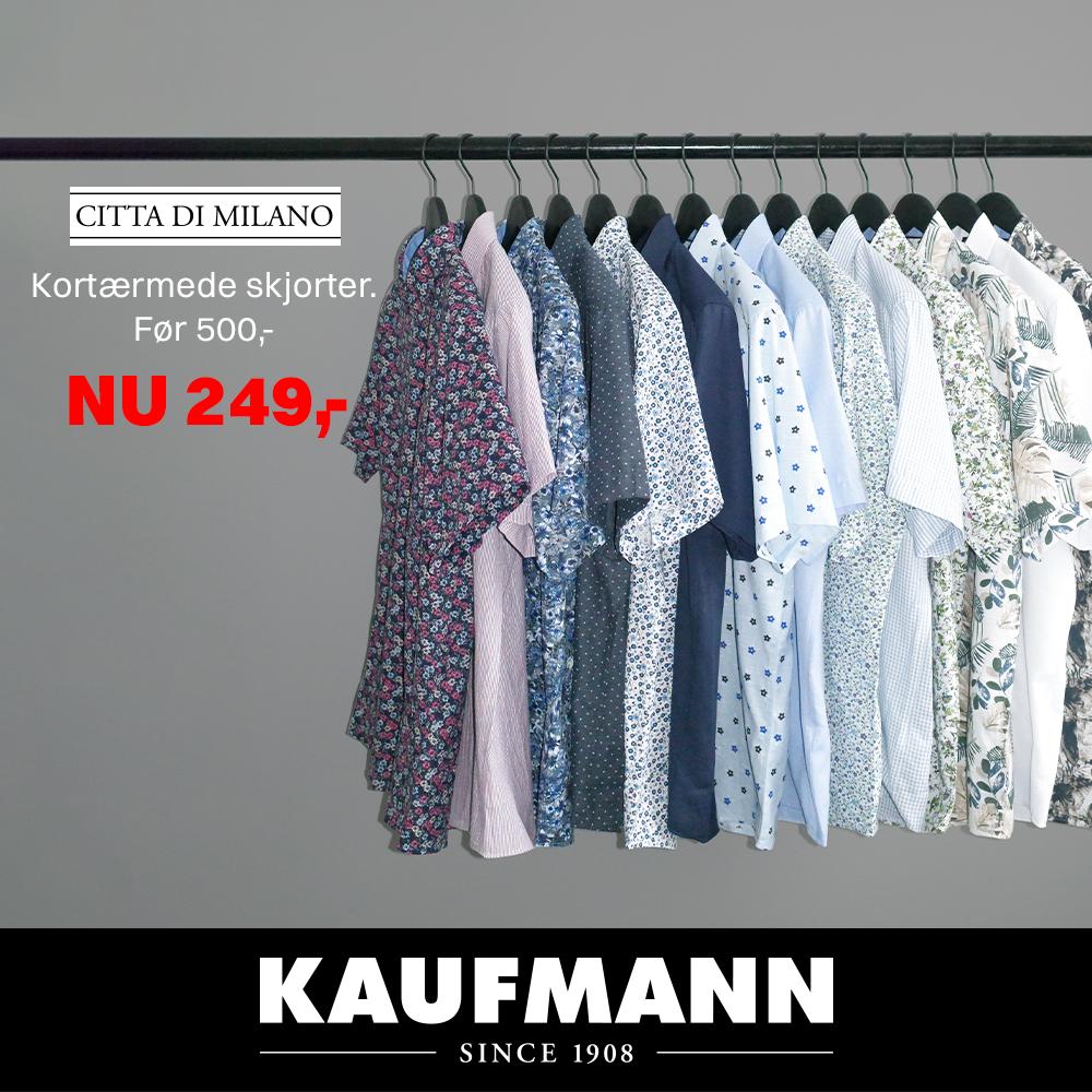 Kort&aelig;rmede skjorter fra Citta di Milano  &&num;8211&semi; kun 249&comma;-