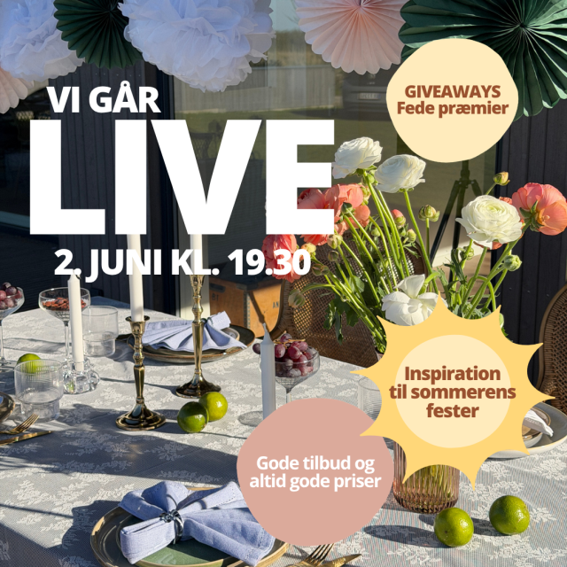 🎉 LIVE I DAG KL. 19.30 🎉