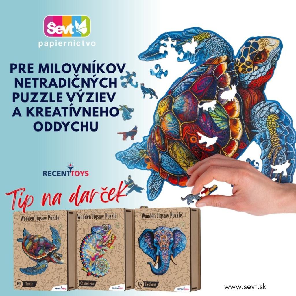 Drevené puzzle Recenttoys