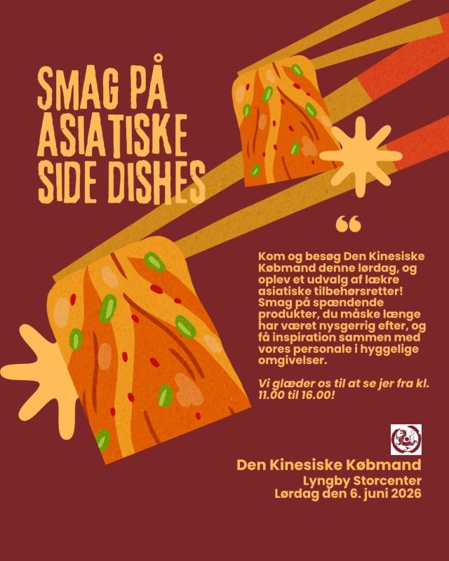 Asian side dish tasting Saturday is coming!