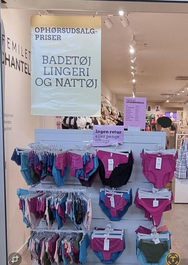 Alle trusser 60kr pr stk&period;