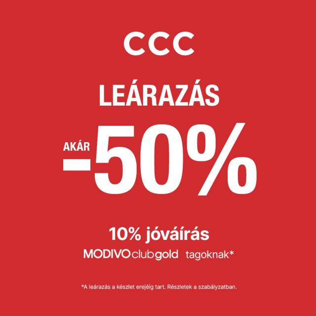LEÁRAZÁS akár -50%  10% jóváírás MODIVOclub gold tagoknak*