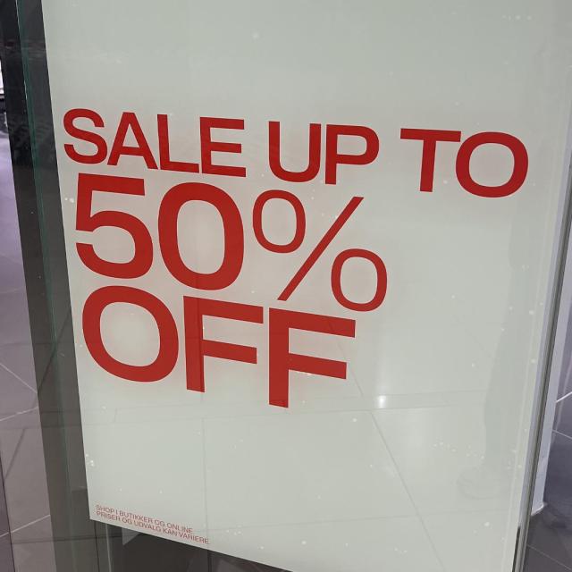 Udsalg op til 50% rabat