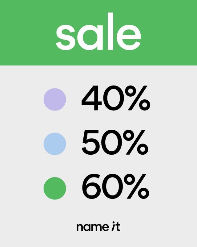SALE I NAME IT SILLEBROEN 40%,50%,60%
