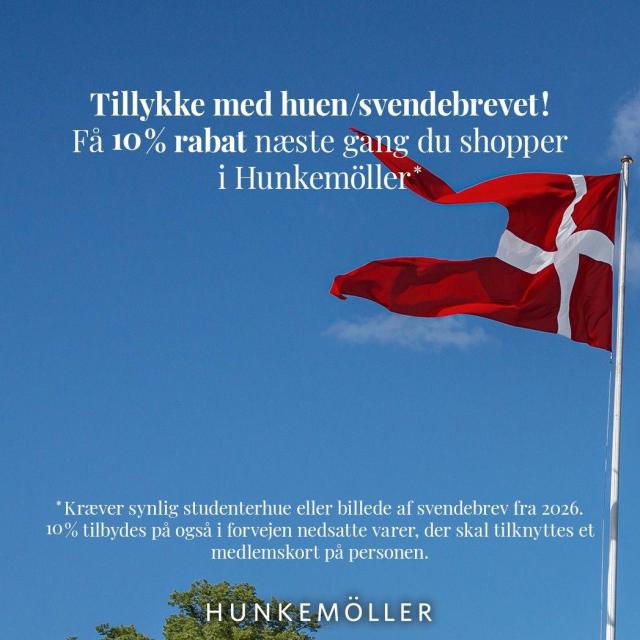 10% RABAT MED STUDENTERHUE/SVENDEBREV 🇩🇰