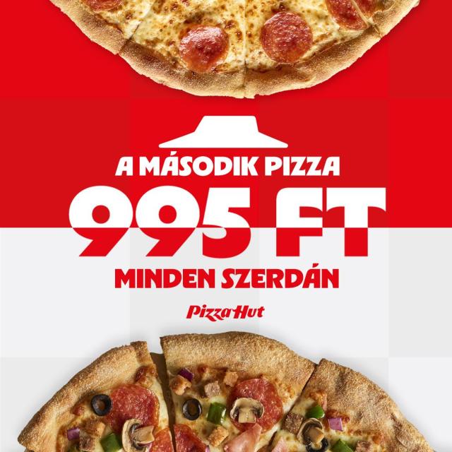 Szerdán a Második Pizza csak 995 FT!