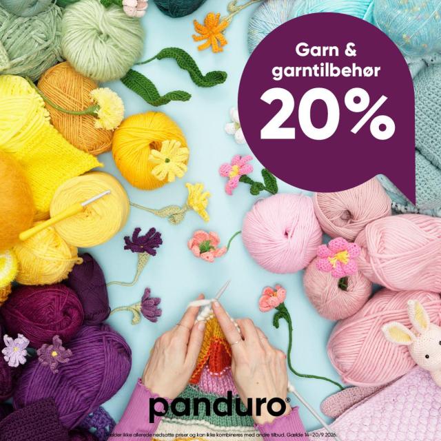 20% Garn & garntilbehør