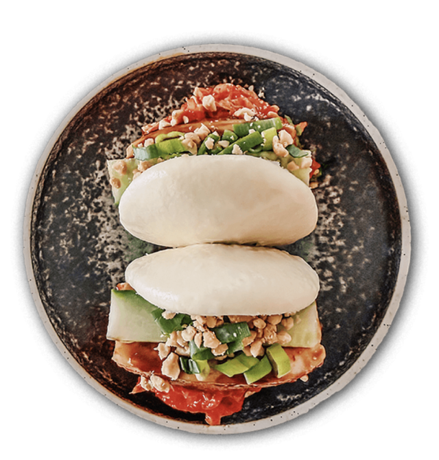 Sticky pork bao