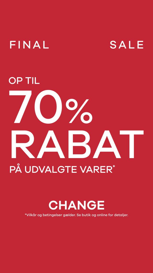 FINAL SALE - spar op til 70%*