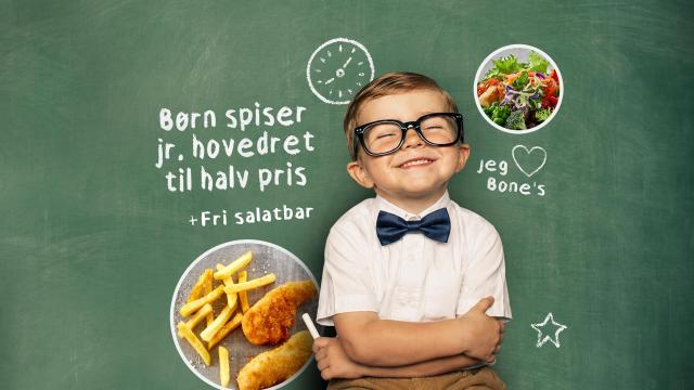 Børn spiser jr. hovedret til halv pris 🔥