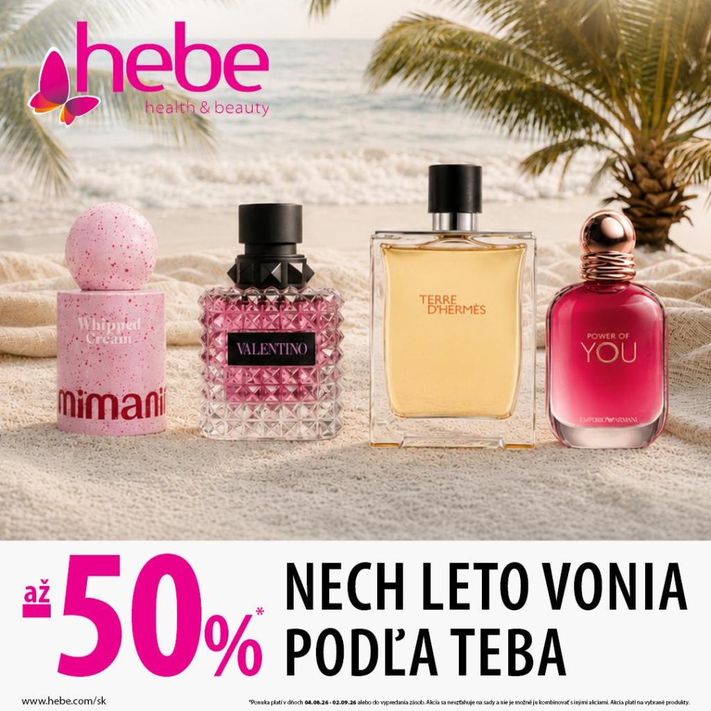 až 50 % NECH LETO VONIA PODĽA TEBA