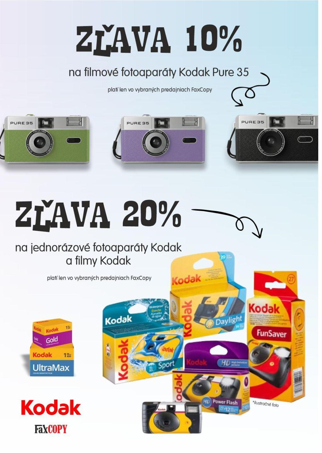 ZĽAVA až 20% na produkty značky Kodak*