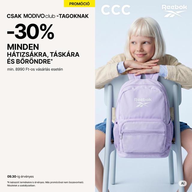 -30%-os táska promóció a CCC-ben