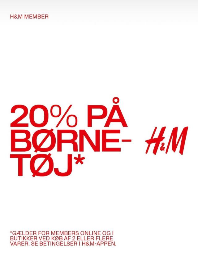 20% på børnetøj 
