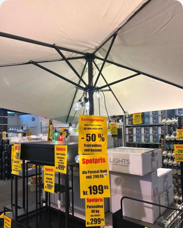 Parasoller og parasolfødder Nu -50 %