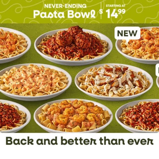 Never Ending Pasta Bowl