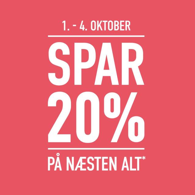 Åbningsfest: SPAR 20% på næsten ALT* 