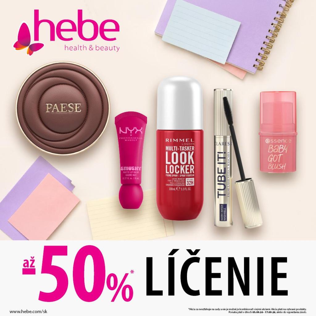  hebe propagačná ponuka -LÍČENIE AŽ DO 50 %