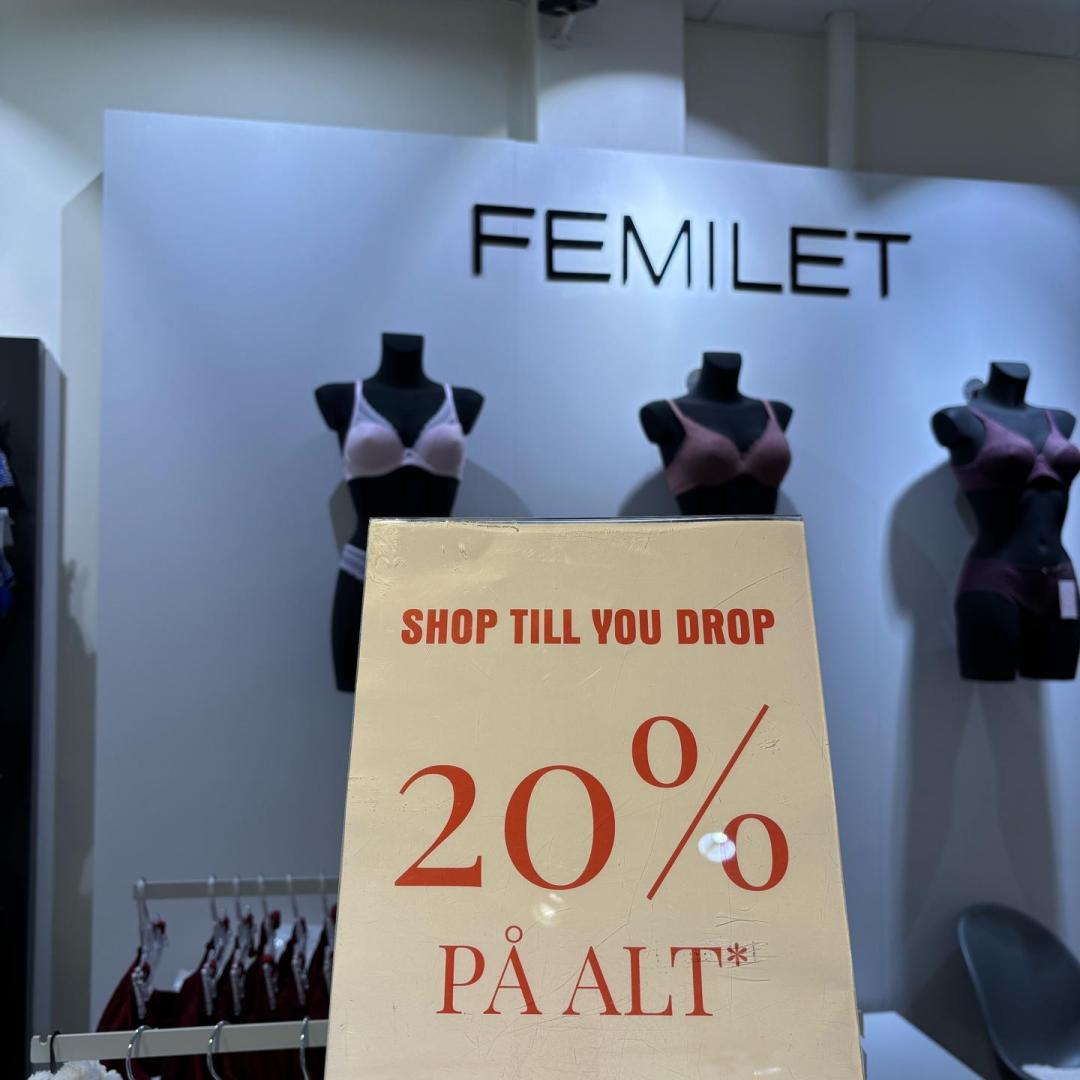 *20% på alle varer i butikken