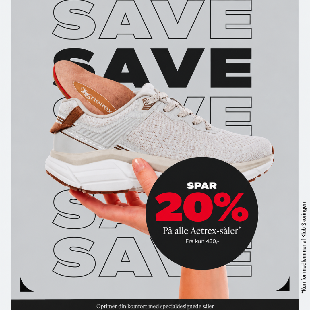 Spar 20% på alle Aetrex-såler! 👣