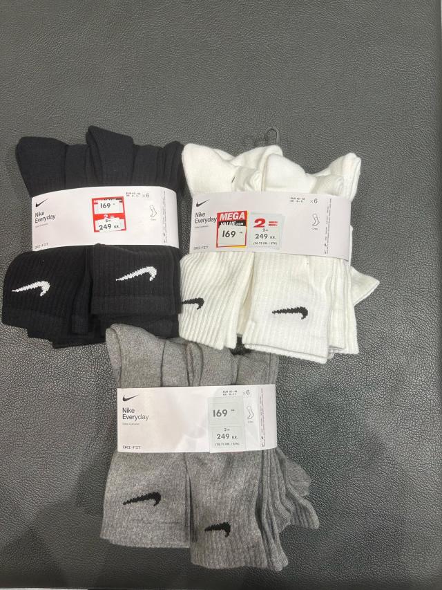 Nike 6 pack tennis strømper