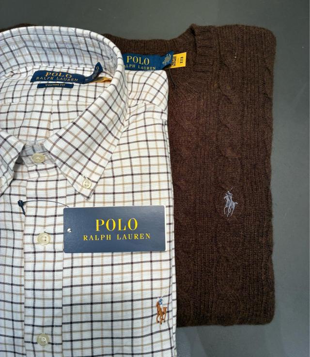 Polo Ralph Lauren uldstrik 1899.- skjorte 1399.-