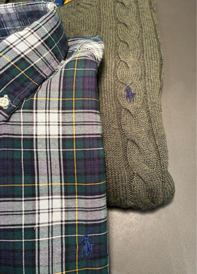 Polo Ralph Lauren kabelstrik 1699.-skjorte 1499.-