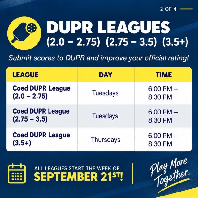 Fall Coed DUPR Leagues