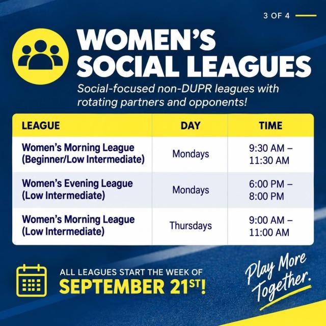 Women’s Social Leagues