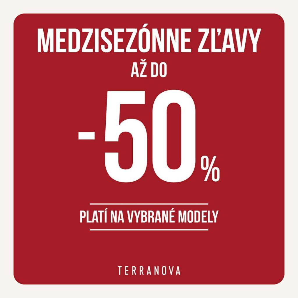 Medzisezónne zľavy až do - 50%